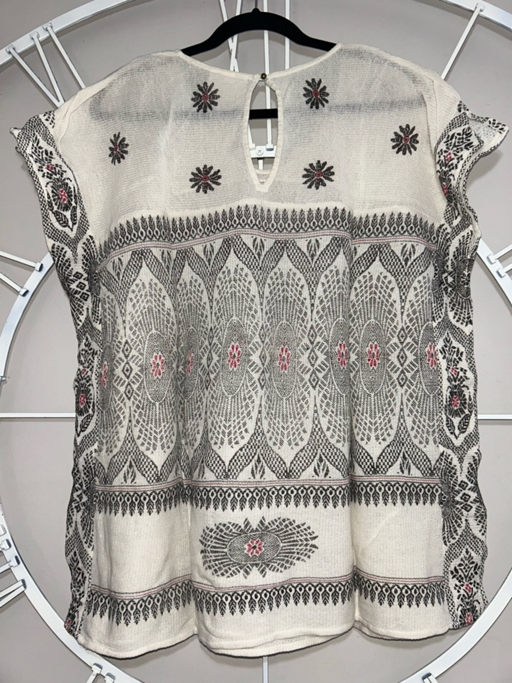 Free People New Romantics Byzantine Dreams Embroidered Boho Top w/ Gemstones - Picture 9 of 13